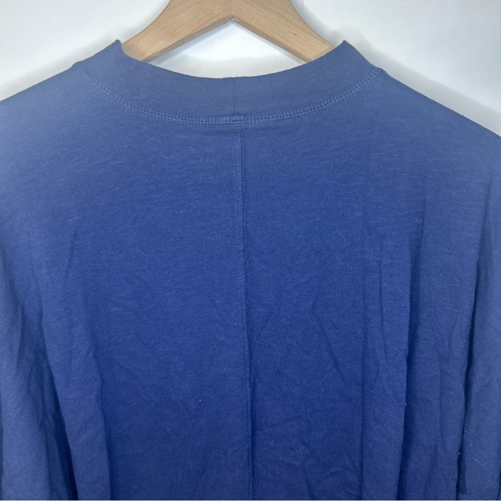 Aerie Women’s Navy Blue Cozy Long Sleeve Mockneck T-Shirt with Bow Print, Medium - Picture 10 of 12